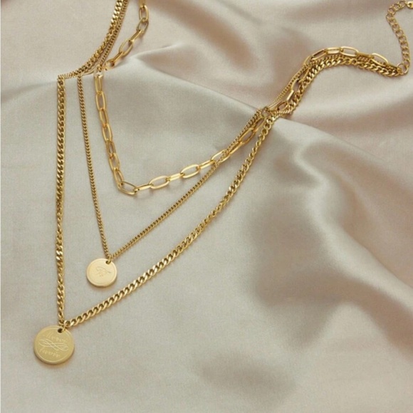 Fashionable Multilayered Necklace – Retro Style, Trendy Jewelry Gift - Picture 4 of 5